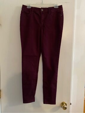 St. John’s Bay Skinny Jeans in Deep Burgundy